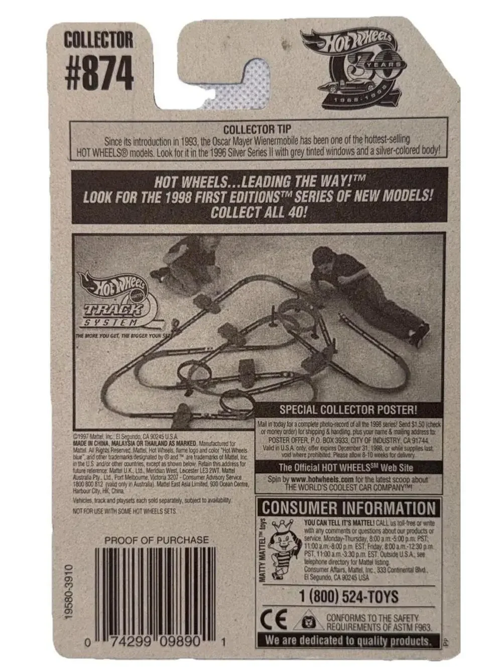 Hot Wheels 1998 Pit Crew Truck Tool Supply Silver Mattel Wheels 1:64 Car #874
